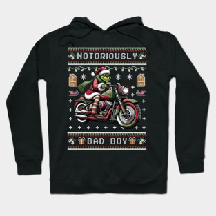 Grinch biker - Ugly Christmas sweater gift Hoodie